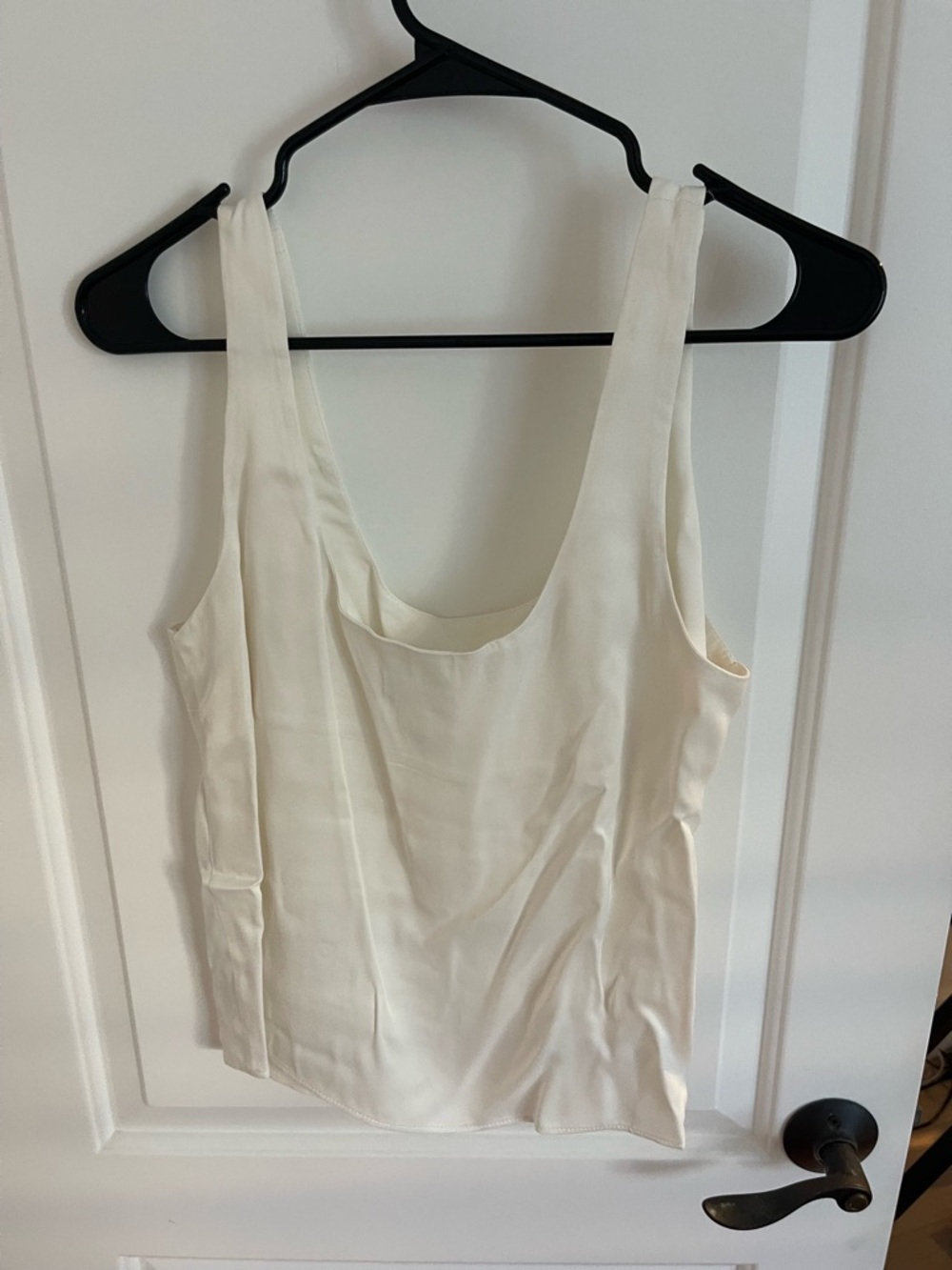 Topshop Ivory Satin Scoop-Neck Camisole